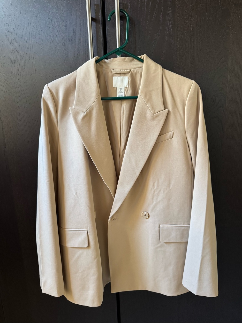 Women’s Beige Blazer - Classic Tailored Suit Jacket • S